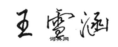 駱恆光王雪涵行書個性簽名怎么寫