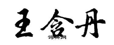 胡問遂王含丹行書個性簽名怎么寫