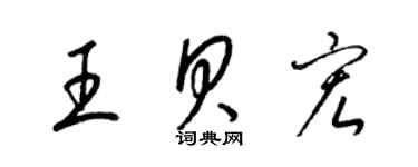 梁錦英王貝宏草書個性簽名怎么寫