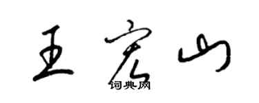 梁錦英王宏山草書個性簽名怎么寫