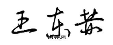 曾慶福王東赫草書個性簽名怎么寫