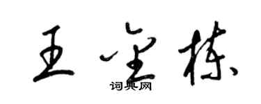 梁錦英王金棟草書個性簽名怎么寫