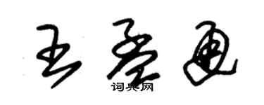 朱錫榮王孟通草書個性簽名怎么寫