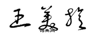 曾慶福王美旋草書個性簽名怎么寫