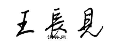 王正良王長見行書個性簽名怎么寫