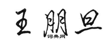 駱恆光王朋旦行書個性簽名怎么寫