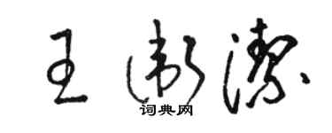 駱恆光王衛潔草書個性簽名怎么寫