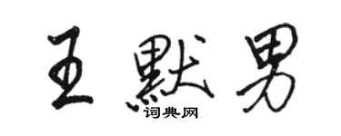 駱恆光王默男行書個性簽名怎么寫