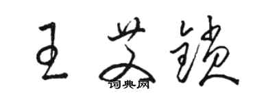 駱恆光王艾鎖草書個性簽名怎么寫