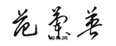 駱恆光范蘭英草書個性簽名怎么寫