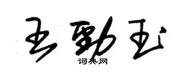 朱錫榮王勁玉草書個性簽名怎么寫