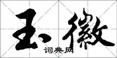 胡問遂玉徽行書怎么寫