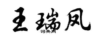 胡問遂王瑞鳳行書個性簽名怎么寫