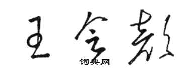 駱恆光王會顏草書個性簽名怎么寫