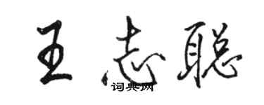 駱恆光王志聰行書個性簽名怎么寫