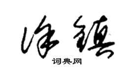 朱錫榮徐鎮草書個性簽名怎么寫