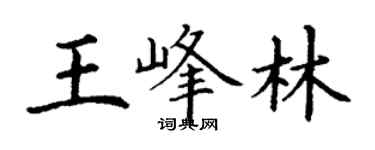 丁謙王峰林楷書個性簽名怎么寫