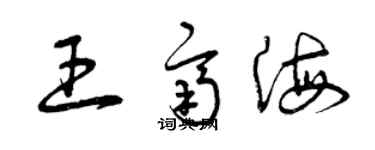 曾慶福王齊海草書個性簽名怎么寫