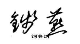 朱錫榮錢燕草書個性簽名怎么寫