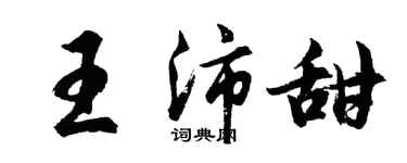 胡問遂王沛甜行書個性簽名怎么寫