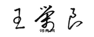 駱恆光王榮良草書個性簽名怎么寫