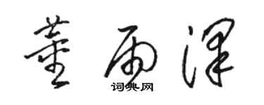 駱恆光董雨澤草書個性簽名怎么寫