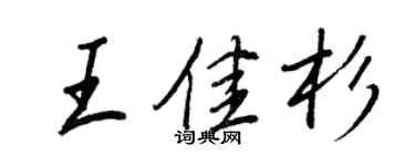 王正良王佳杉行書個性簽名怎么寫
