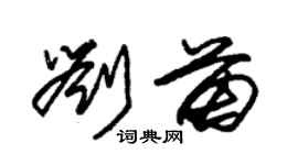 朱錫榮劉苗草書個性簽名怎么寫