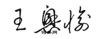 駱恆光王興愉草書個性簽名怎么寫