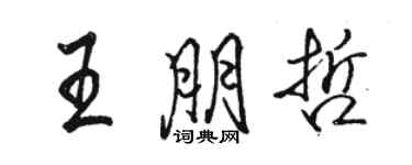 駱恆光王朋哲行書個性簽名怎么寫