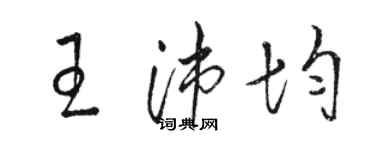 駱恆光王沛均草書個性簽名怎么寫