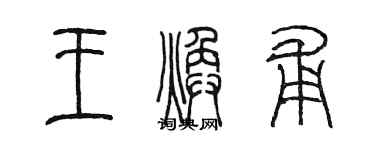 陳墨王煥甫篆書個性簽名怎么寫