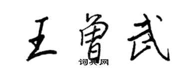 王正良王曾武行書個性簽名怎么寫