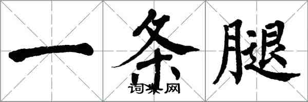 翁闓運一條腿楷書怎么寫