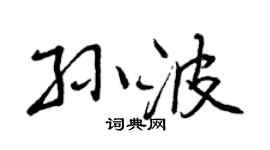曾慶福孫波行書個性簽名怎么寫
