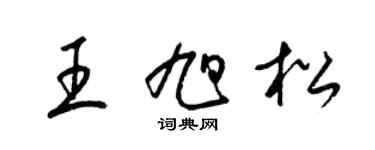 梁錦英王旭松草書個性簽名怎么寫