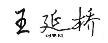 駱恆光王延橋行書個性簽名怎么寫