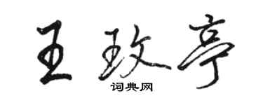 駱恆光王玫亭行書個性簽名怎么寫