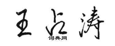 駱恆光王占濤行書個性簽名怎么寫