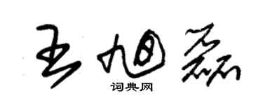 朱錫榮王旭磊草書個性簽名怎么寫