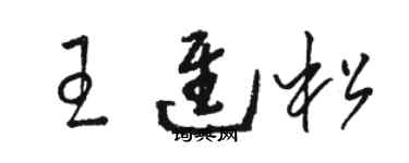 駱恆光王進松草書個性簽名怎么寫