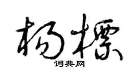 曾慶福楊標草書個性簽名怎么寫