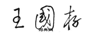 駱恆光王國存草書個性簽名怎么寫