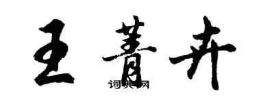 胡問遂王菁卉行書個性簽名怎么寫