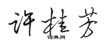 駱恆光許桂芳行書個性簽名怎么寫