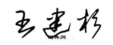 朱錫榮王建杉草書個性簽名怎么寫