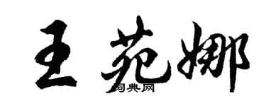 胡問遂王苑娜行書個性簽名怎么寫
