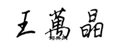 王正良王萬晶行書個性簽名怎么寫