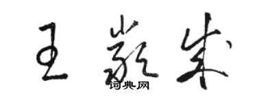 駱恆光王嚴成草書個性簽名怎么寫