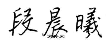 王正良段晨曦行書個性簽名怎么寫